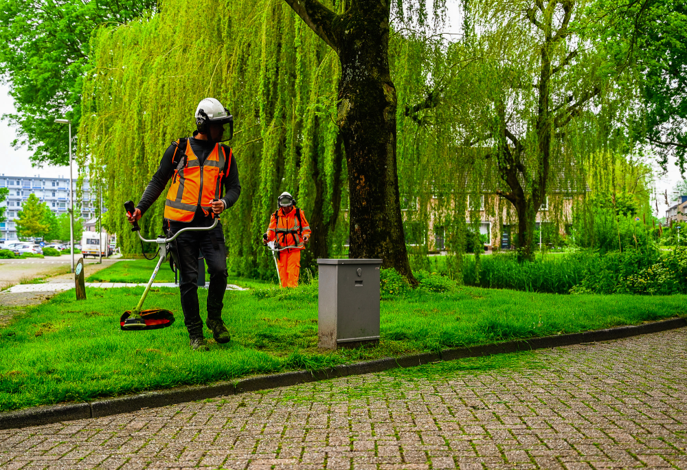 Groen personeel onderhoud